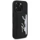 Karl Lagerfeld HC Grained PU dėklas su kortelių dėtuve iPhone 16 Pro Max, juodas