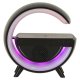 Multifunctional RGB LED Lamp with Speaker and Wireless Charger, Black