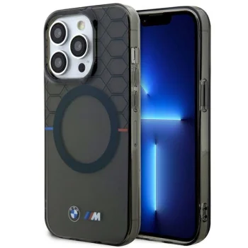 Dėklas BMW Pattern MagSafe skirtas iPhone 13 Pro Max 6.7", pilkas