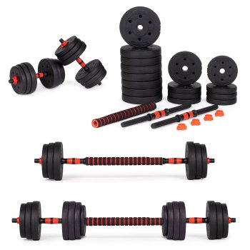 Reguliuojamų svarmenų ir štangos rinkinys Movepro GB-SX, 2x15 kg (30 kg)