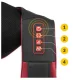 4FIZJO SHIATSU PRO+ Back Shoulder Neck Body Warming Pillow Massager, Black/Red