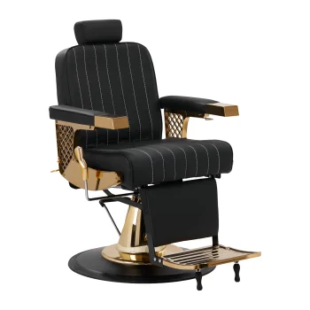 Gabbiano Marcus Barber Chair, Black and Gold