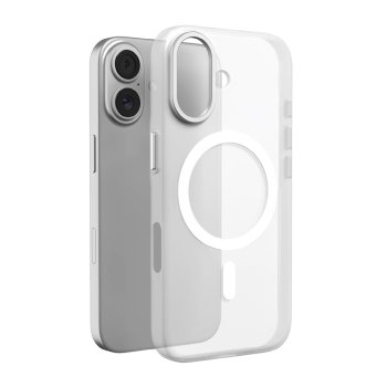 Puro Lightfeel dėklas su MagSafe skirtas iPhone 17, skaidrus / baltas