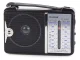 Nešiojamas retro radijo imtuvas FM AM SW, juodas