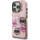 Karl Lagerfeld IML Multi K&C Head Pattern dėklas iPhone 16 Pro Max, rožinis
