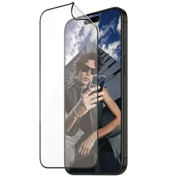 PanzerGlass Matrix Ultra-Wide-Fit hibridinis stiklas iPhone 15 Pro Max su aplikatoriumi