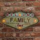 Forever Light Retro LED Metal Sign Welcome Family