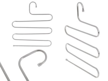 Universal wardrobe trouser hanger for 5 pairs, also for towels and ties