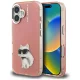 Karl Lagerfeld IML Aquarelle Choupette & Logo dėklas iPhone 16, rožinis