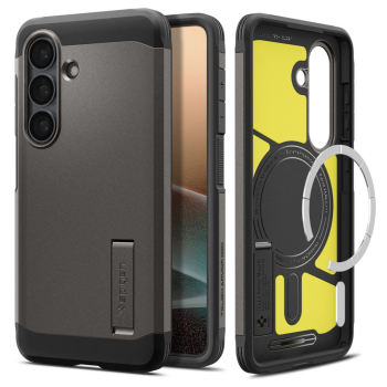 Dėklas Spigen Tough Armor Mag, skirtas Samsung Galaxy S26, pilkas