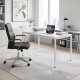 Modernhome NORD-MRW-W valgomojo stalas 120x60 cm, balto marmuro