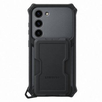 Samsung Galaxy S23 Rugged Gadget Case with Ring Holder & Stand, Gray