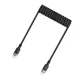 Spiralinis laidas Acefast C14-03 USB-C į USB-C 3A 1.2m, juodas