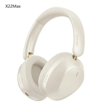 Belaidės uždedamosios ausinės Dudao X22 Max su ANC ir Bluetooth 5.4, smėlio spalvos