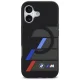 BMW M IML Metal Buttons Tricolor Lines MagSafe dėklas telefonui iPhone 17, juodas