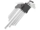 Šešiakampių ir Torx raktų komplektas 1.5-10 mm, T10-T50, 9 vnt.