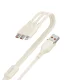Dudao L7SE „trys viename“ laidas USB-A į 2x USB-C / Lightning, 66W, 1.2m, smėlio spalvos
