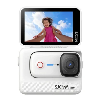 Veiksmo kamera SJCAM S10 128GB su Boost Pod moduliu, balta
