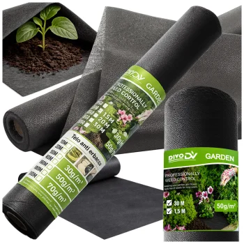 DIVODV Juoda agroplėvelė nuo piktžolių 50g/m², 1.5x30m