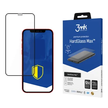 Apsauginis stiklas 3Mk HardGlass Max, iPhone 12 Pro Max, juodas