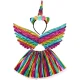 Unicorn Costume for Girls with Tutu Skirt, Wings and Headband, Multicolor
