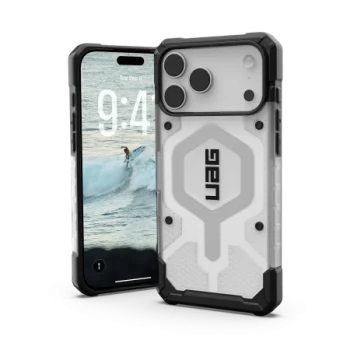 UAG Pathfinder Clear MagSafe Phone Case Cover iPhone 17 Pro Max - White and Gray