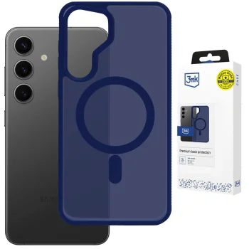 3mk Smoke MagCase for Samsung Galaxy S24, Blue-Translucent