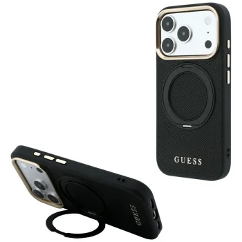 Guess Ring Stand 360 MagSafe case for iPhone 18 Pro and 17 Pro, black