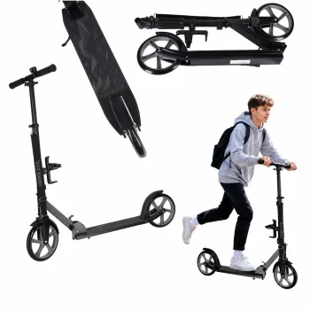 Sulankstomas miesto paspirtukas Trike Fix 200 mm, juodas/pilkas