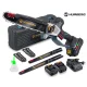 Akumuliatorinis grandininis pjūklas Humberg HM-437 (2x 2,0 Ah, 8\"/10\")