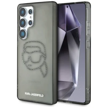 Karl Lagerfeld Rhinestones Karl Head Logo Case for Samsung Galaxy S25 Ultra Black