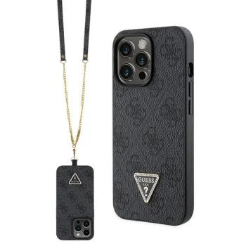 Guess dėklas iPhone 13 / 13 Pro Crossbody 4G Metal Logo, juodas