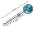 Shower Head with Turbine and Replaceable Filter, Silver/Blue