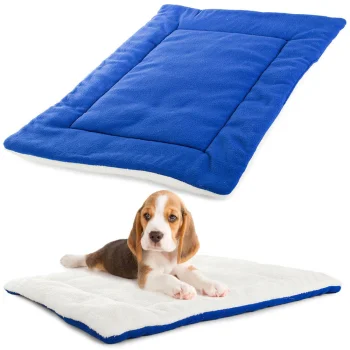 Fabric pet bed for dogs and cats, 54x44 cm, blue