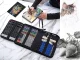 Professional artist sketching and coloring set, 74 pcs, black