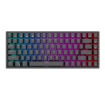 Belaidė mechaninė klaviatūra Royal Kludge RK84 RGB, Red switch, juoda