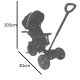 Triratukas-vežimėlis Ikonka TRIKE FIX Elite 2-in-1, juodas
