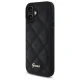 Guess dėklas iPhone 16 Plus telefonui Quilted Metal Logo, juodas