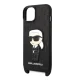 Karl Lagerfeld Monogram Ikonik Patch Case for iPhone 14, Black
