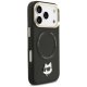 Karl Lagerfeld Big Strap Choupette dėklas iPhone 17 Pro Max su MagSafe, juodas