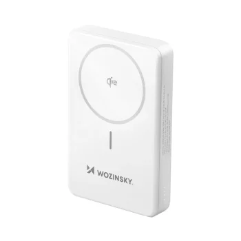Wozinsky WLWP-10KA0Y3WS išorinė baterija 10000 mAh, 22.5W, Qi2, balta
