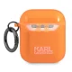 Karl Lagerfeld AirPods 1 / 2 dėklas Choupette Head, oranžinis