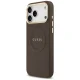 Guess Peony Hot Stamp MagSafe dėklas iPhone 17 Pro Max telefonui, rudas