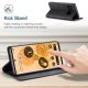 Google Pixel 6 Pro AUTSPACE Magnetic Book Case Cover, Black