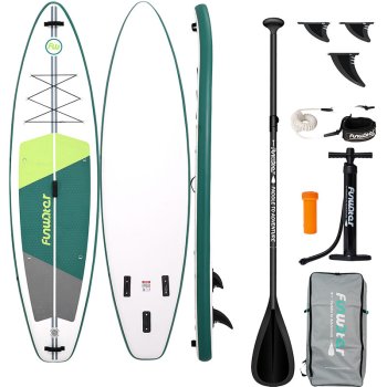 Pripučiama irklentė FunWater SUPFW69A 3.35m, žalia/balta