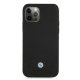 BMW dėklas iPhone 12 / 12 Pro telefonui Leather Perforate, juodas