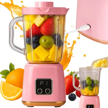 Nešiojamas belaidis USB trintuvas HP-158 600ml, rožinis