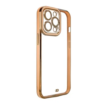 Dėklas Samsung Galaxy A12 5G Fashion Case su auksiniu rėmeliu, auksinis