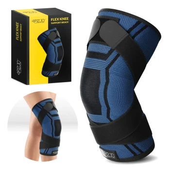 4FIZJO Elastic Knee Support Brace, Size S, Black/Green