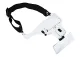 Headband Magnifying Glasses with 2 LEDs and 5 Lenses up to 3.5x, White